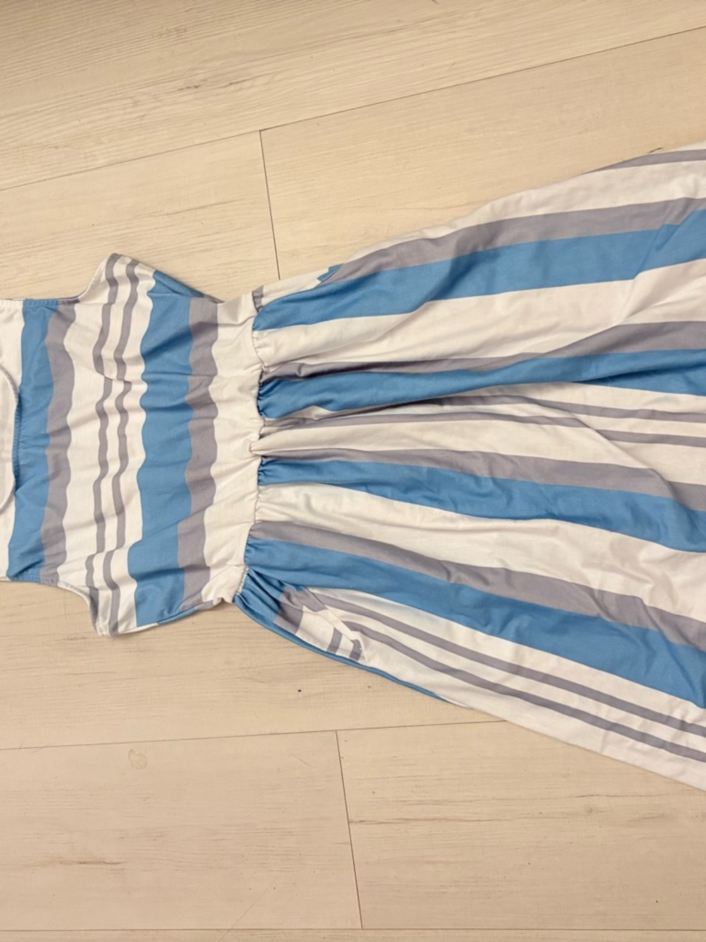 Striped Blue & White Summer Dress